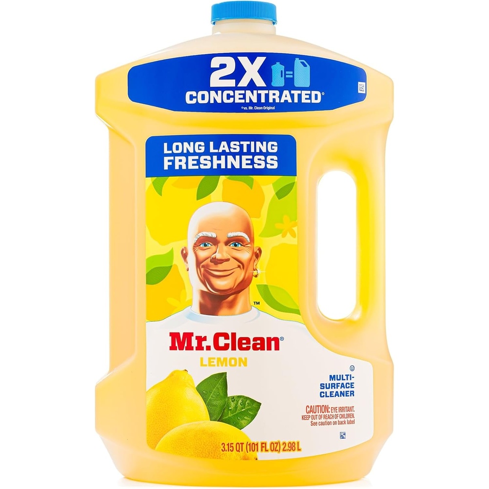 image:imageMr Clean All Purpose Cleaner Floor Cleaner for Mopping Home Bathroom amp Kitchen Cleaning Liquid for Mop amp Bucket Cleaning Supplies Multi Surface Cleaner 2X Concetrated Lemon Scent 101 Fl Oz