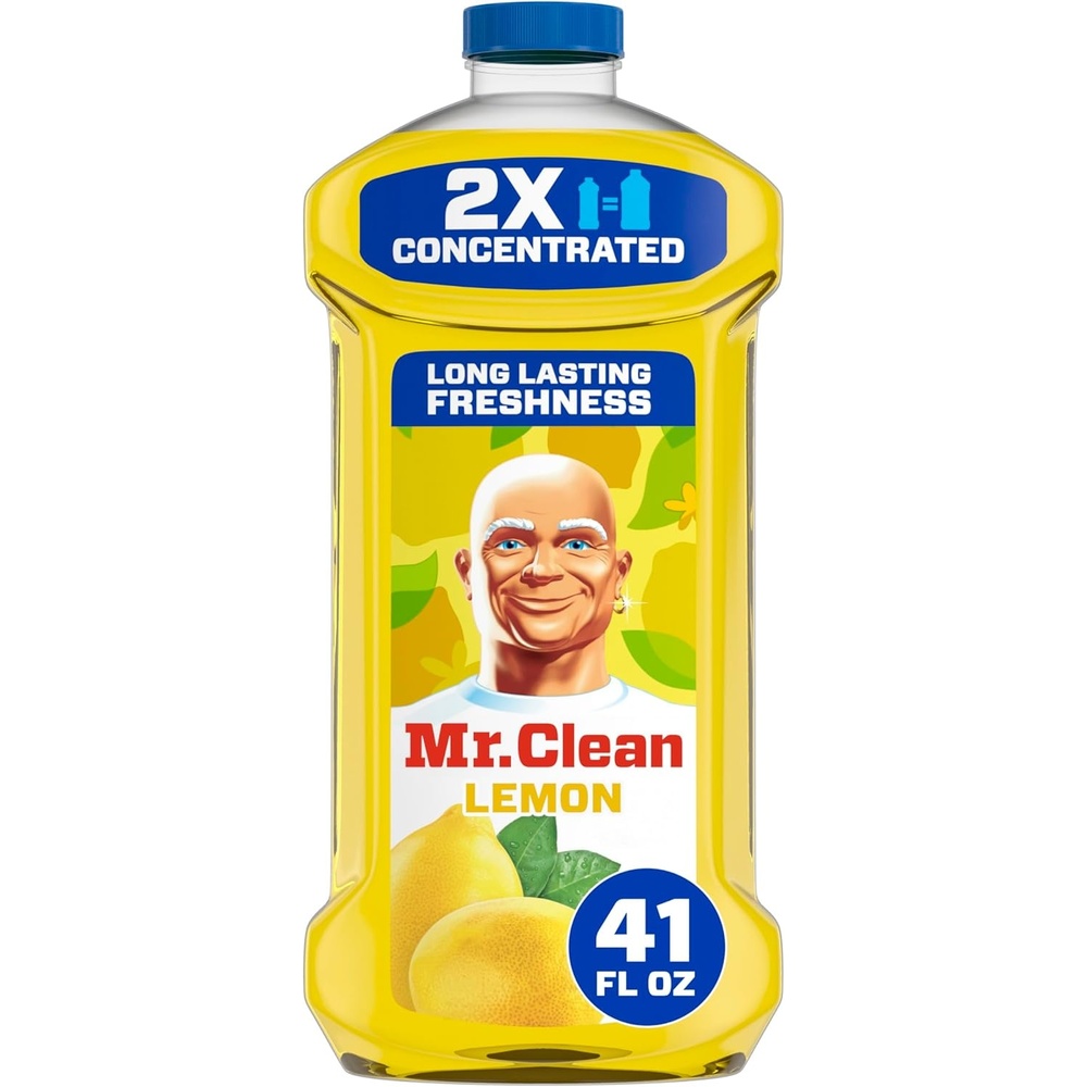 image:imageMr Clean All Purpose Cleaner Floor Cleaner for Mopping Home Bathroom amp Kitchen Cleaning Liquid for Mop amp Bucket Cleaning Supplies MultiSurface Dilutable Lemon 41oz41 Fl Oz Pack of 1