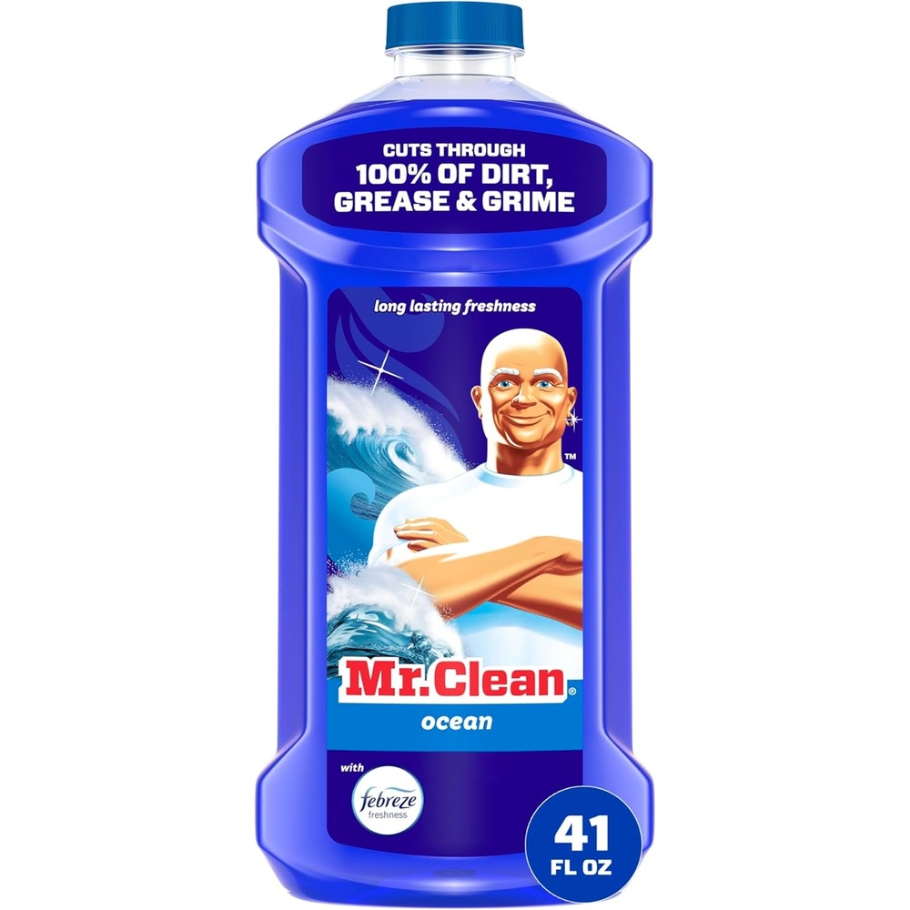 image:imageMr Clean All Purpose Cleaner Mop Soap Floor Cleaner for Mopping Home Bathroom amp Kitchen Cleaning Liquid for Mop amp Bucket Cleaning Supplies MultiSurface Dilutable Ocean 41oz