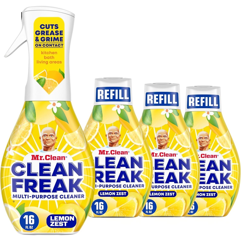 image:imageMr Clean Clean Freak Multi Surface Cleaning Spray Deep Cleaning Mist Starter Kit and Refill Bundle Unstopables Fresh Scent 64 fl ozLemon