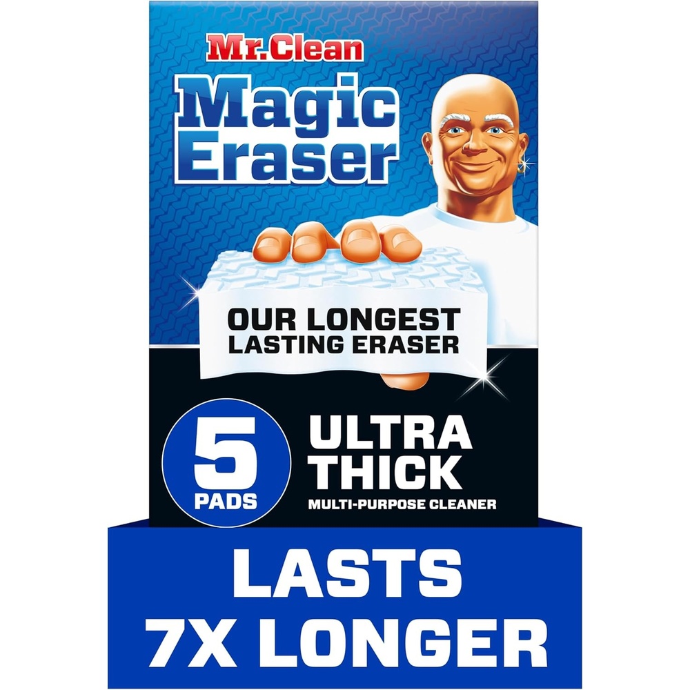 image:imageMr Clean Magic Eraser Sponge All Purpose Cleaner Long Lasting Cleaning Scrubber Wall Sneaker Oven Kitchen Bathroom Shower Cleaner Cleaning Supplies Whole Home Extra Durable XL 8ctOriginal Version