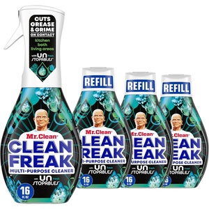 Mr. Clean Clean Freak Multi Surface Cleaning Spray, Deep Cleaning Mist Starter Kit and Refill Bundle, Unstopables Fresh Scent, 64 fl oz(Unstopables Fresh)