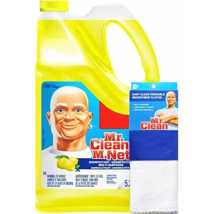 Mr. Clean Multi-Surfaces Summer Citrus Liquid Cleaner, 176 Fl Oz | with Easy Clean Cleaning Cloth